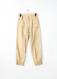 Pantalon droit tissage popeline taille normale beige SCHOOL RAG femme