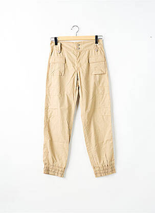 Pantalon droit tissage popeline taille normale beige SCHOOL RAG femme