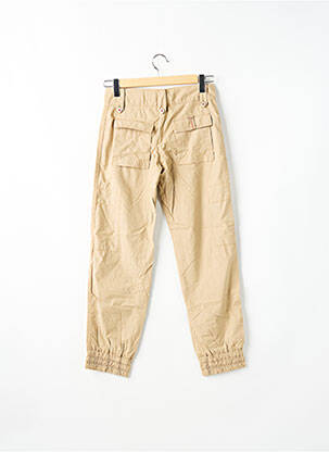 Pantalon droit tissage popeline taille normale beige SCHOOL RAG femme