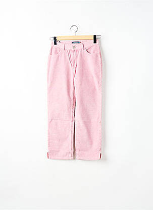 Pantalon droit fermeture zippée sous rabat boutonné rose SCHOOL RAG femme