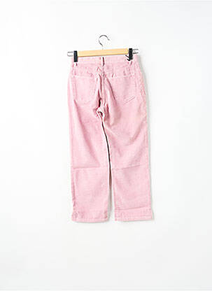 Pantalon droit fermeture zippée sous rabat boutonné rose SCHOOL RAG femme