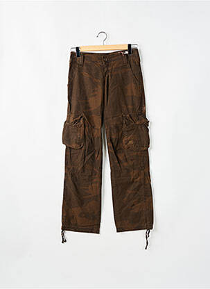 Pantalon cargo coupe droite taille normale marron TEDDY SMITH femme