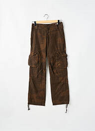 Pantalon cargo coupe droite taille normale marron TEDDY SMITH femme