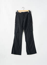 Pantalon droit fermeture zippée sous rabat boutonné noir TEDDY SMITH femme