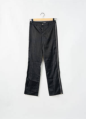 Pantalon droit fermeture zippée sous rabat boutonné noir TEDDY SMITH femme