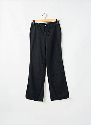 Pantalon droit fermeture zippée sous rabat boutonné noir TEDDY SMITH femme
