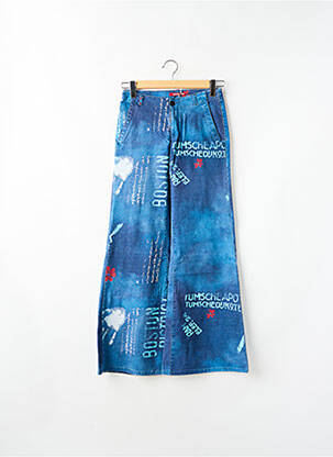 Jean coupe flare stretch taille haute bleu SCHOOL RAG femme