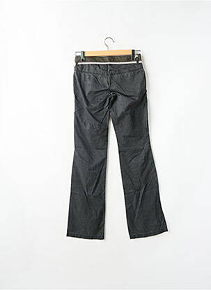 Pantalon droit fermeture zippée sous rabat boutonné taille basse gris SCHOOL RAG femme