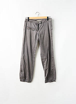 Pantalon 7/8 tissage popeline taille basse gris SESSUN femme