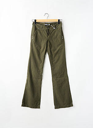 Pantalon flare taille basse taille basse vert TEDDY SMITH femme