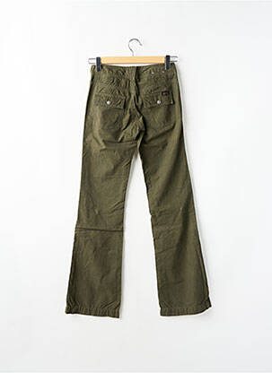 Pantalon flare taille basse taille basse vert TEDDY SMITH femme