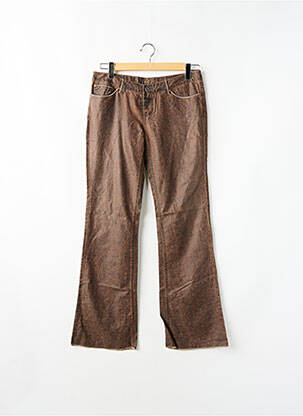 Pantalon flare taille basse taille basse marron TEDDY SMITH femme