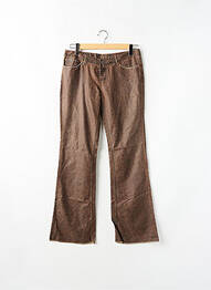Pantalon flare taille basse taille basse marron TEDDY SMITH femme