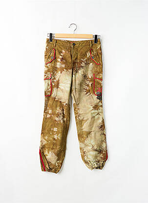 Pantalon cargo tissage popeline taille normale vert TEDDY SMITH femme