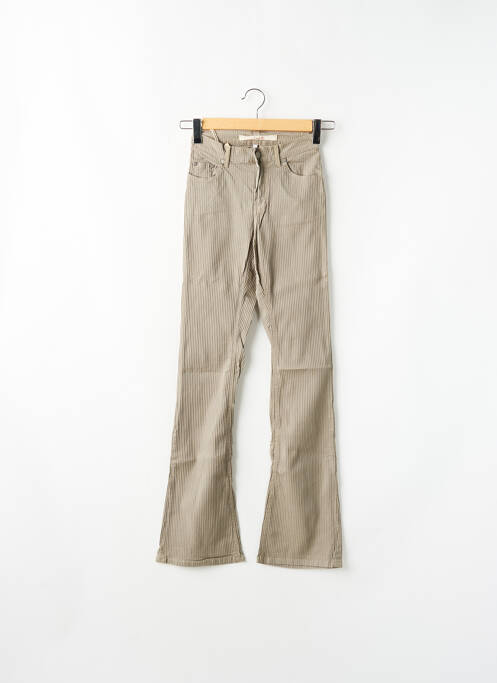 Pantalon flare stretch taille haute vert SCHOOL RAG femme