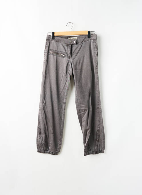 Pantalon 7/8 tissage popeline taille basse gris SESSUN femme