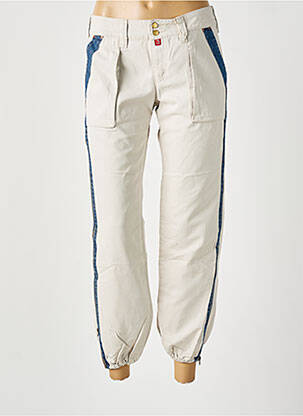 Pantalon 7/8 tissage popeline taille normale gris BE YOU K femme