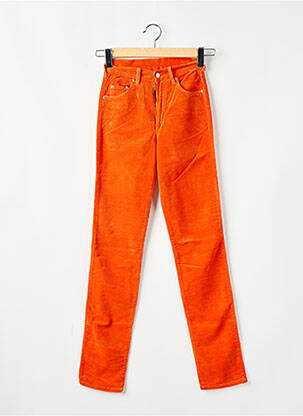 Pantalon slim taille haute taille haute orange CIMARRON femme