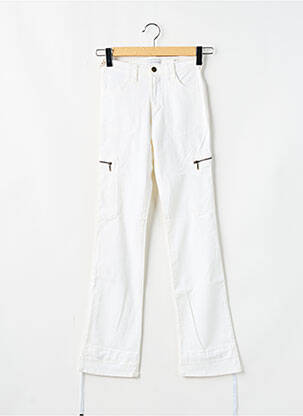 Pantalon cargo slim taille haute blanc CIMARRON femme