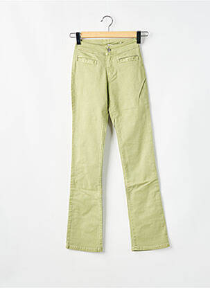 Jeans coupe slim stretch taille haute vert CIMARRON femme