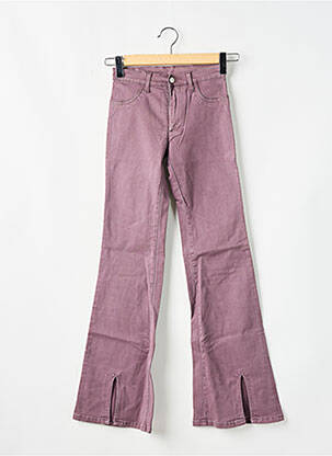 Pantalon flare stretch taille haute violet CIMARRON femme