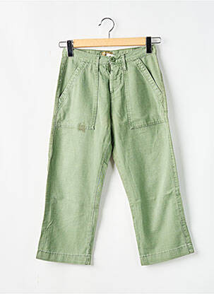 Pantacourt coupe droite taille basse vert CIMARRON femme
