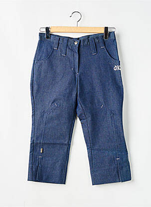 Pantacourt taille haute taille haute bleu DDP femme