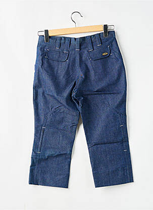 Pantacourt taille haute taille haute bleu DDP femme