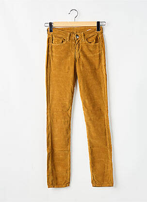 Pantalon slim taille basse taille basse jaune FIVE PM femme