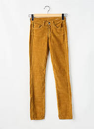 Pantalon slim taille basse taille basse jaune FIVE PM femme