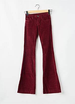 Pantalon flare stretch taille basse rouge FIVE PM femme