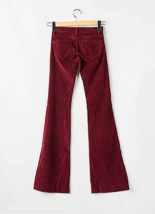 Pantalon flare stretch taille basse rouge FIVE PM femme
