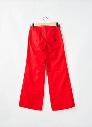 Pantalon droit tissage popeline taille normale rouge LA BRIGADA INTERNACIONAL femme