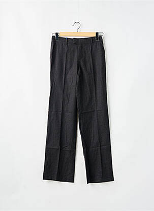 Pantalon droit taille à pinces taille haute gris LEON & HARPER femme