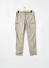 Pantalon cargo poches taille normale gris LEON & HARPER femme