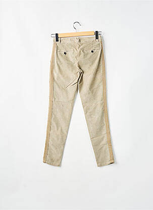 Pantalon chino broderie galons latéraux taille basse vert LEON & HARPER femme