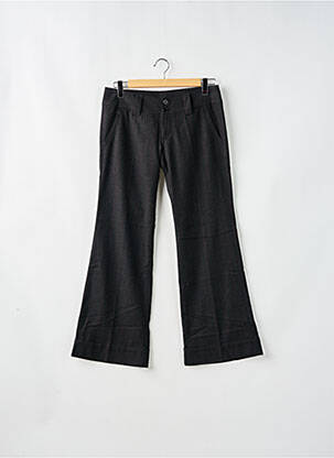 Pantalon flare fermeture zippée sous rabat avec crochet taille basse gris FREEMAN T.PORTER femme
