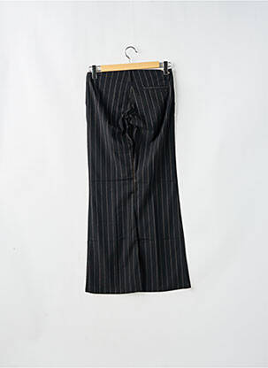 Pantalon droit fermeture zippée sous rabat boutonné taille basse noir FREEMAN T.PORTER femme