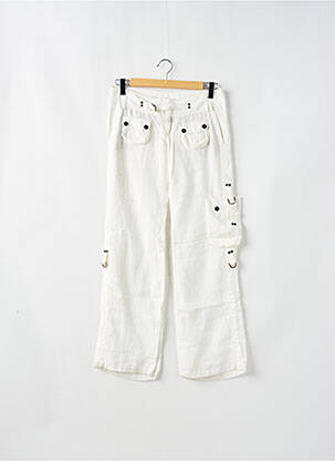 Pantalon droit fermeture zippée sous rabat boutonné taille normale blanc FREEMAN T.PORTER femme