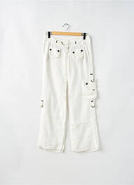 Pantalon droit tissage crêpe taille normale blanc FREEMAN T.PORTER femme