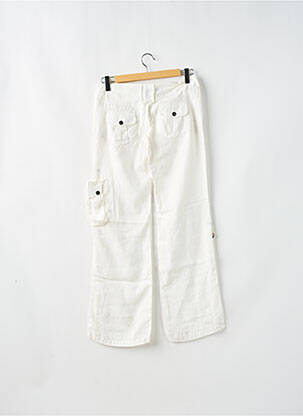 Pantalon droit fermeture zippée sous rabat boutonné taille normale blanc FREEMAN T.PORTER femme