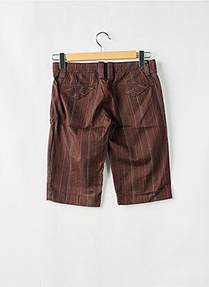 Bermuda fermeture zippée sous rabat avec crochet marron FREEMAN T.PORTER femme