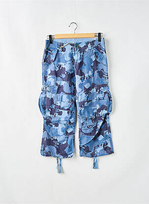 Pantacourt coupe droite bleu LOIS femme