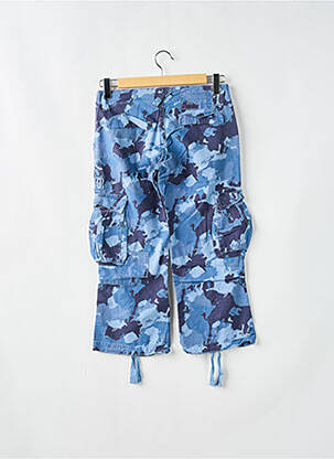 Pantacourt coupe droite bleu LOIS femme