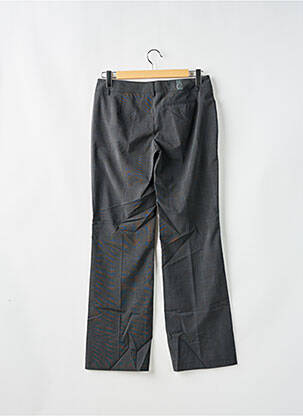 Pantalon droit fermeture zippée sous rabat boutonné gris ONLY femme