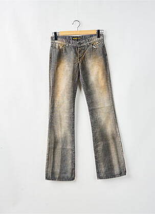 Pantalon flare stretch taille basse gris RWD femme