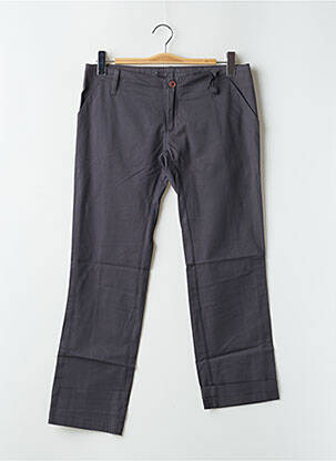 Pantalon droit stretch taille basse gris SPIRIT OF GANG femme