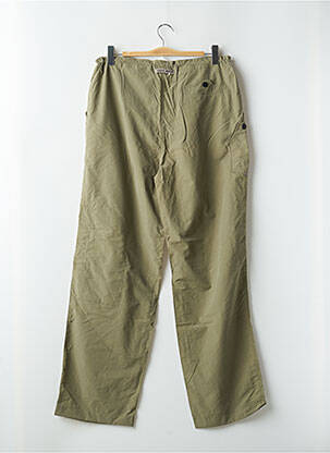 Pantalon large tissage popeline taille haute vert TEDDY SMITH femme