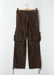 Pantalon cargo coupe droite taille basse marron TEDDY SMITH femme