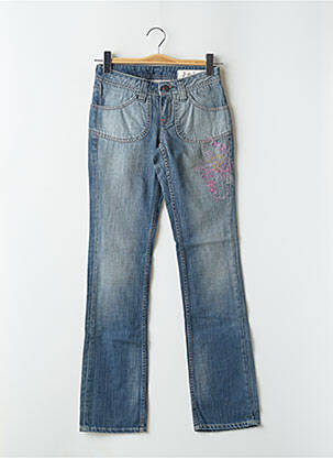 Jeans coupe droite taille basse taille basse bleu TEDDY SMITH femme